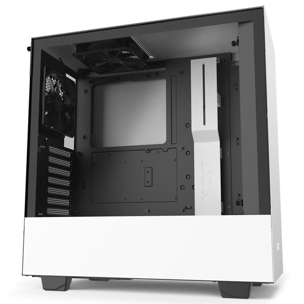 Gabinete Gamer NZXT H510, Mid Tower, com FAN, Lateral em Vidro, Branco - CA-H510B-W1 Gabinete Gamer NZXT H510, Mid Tower, com FAN, Lateral em Vidro, Branco - CA-H510B-W1
