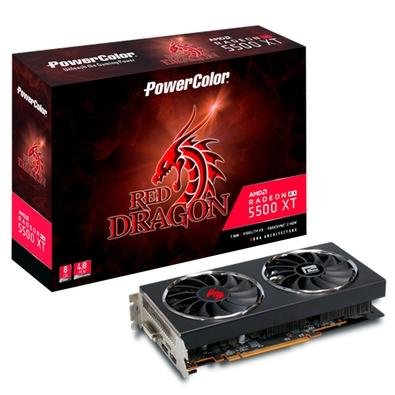 Menor preço em Placa de Vídeo PowerColor Red Dragon AMD Radeon RX 5500 XT, 8GB, GDDR6 - 8GBD6-DHR/OC 1A1-G00323900G