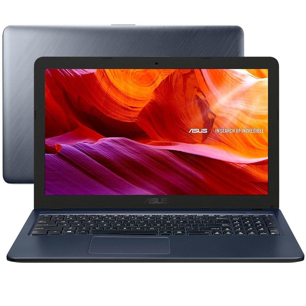Notebook Asus X543, Intel Core i3-7020U, 4GB, 1TB, Windows 10, 15.5´, Cinza Escuro - X543UA-GO2762T Notebook Asus X543, Intel Core i3-7020U, 4GB, 1TB, Windows 10, 15.5´, Cinza Escuro - X543UA-GO2762T