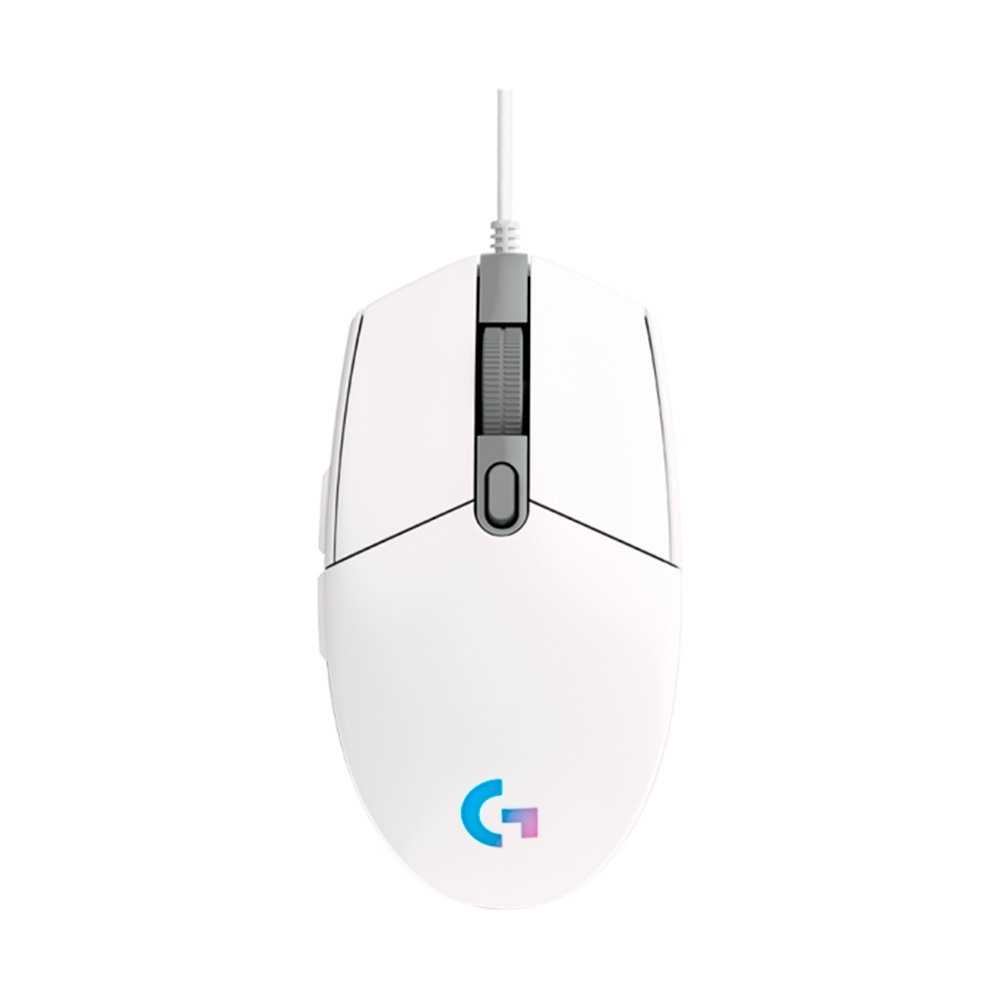 Mouse Gamer Logitech G203 LIGHTSYNC RGB, Efeito de Ondas de Cores, 6 Botões Programáveis e Até 8.000 DPI, Branco - 910-005794