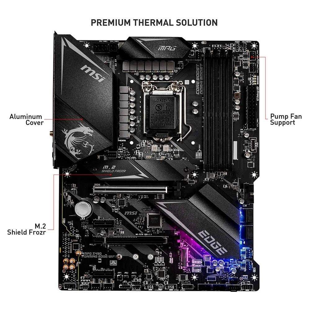マザーボード MPG Z490 GAMING EDGE WIFI Placa Mãe MSI MPG Z490 GAMING EDGE Wi-Fi | KaBuM!