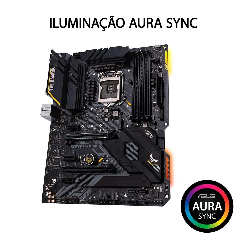 Placa Mãe Asus TUF Gaming Z490-Plus, Intel LGA 1200, ATX, DDR4