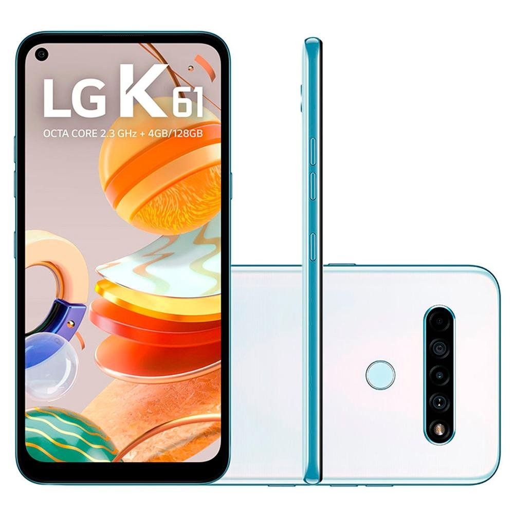 Smartphone LG K61, 128GB, 48MP, Tela 6.53´, Branco - LM-Q630BAW Smartphone LG K61, 128GB, 48MP, Tela 6.53´, Branco - LM-Q630BAW