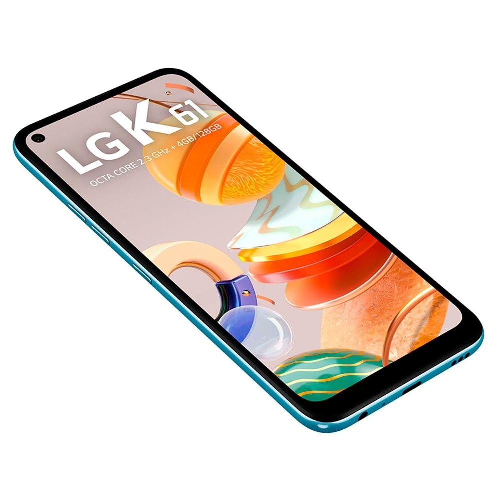 Smartphone LG K61, 128GB, 48MP, Tela 6.53´, Branco - LM-Q630BAW Smartphone LG K61, 128GB, 48MP, Tela 6.53´, Branco - LM-Q630BAW