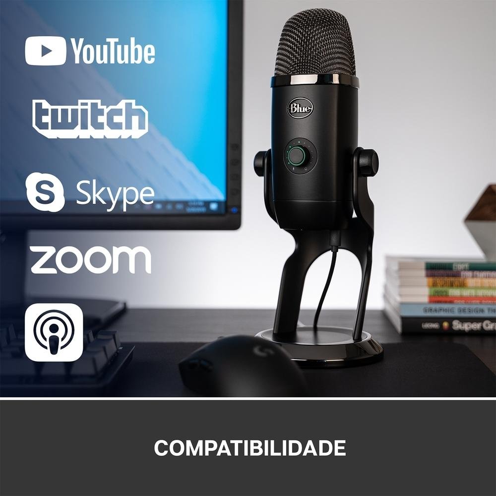 Microfone Condensador Blue Yeti X USB
