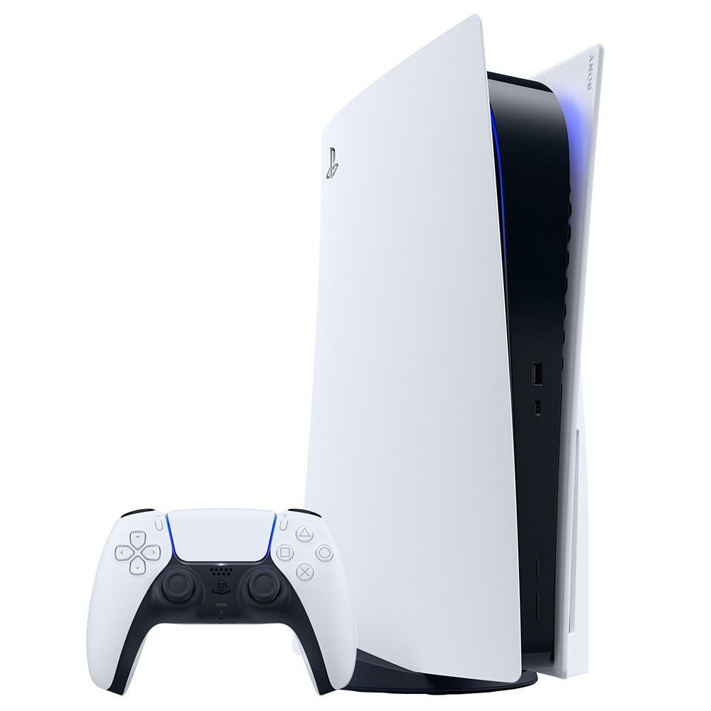 Console Sony PlayStation 5, SSD 825GB, Controle Sem Fio Dualsense, Com Mídia Física, Branco Console Sony PlayStation 5, SSD 825GB, Controle Sem Fio Dualsense, Com Mídia Física, Branco