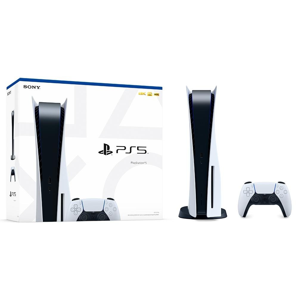 Console Sony PlayStation 5, SSD 825GB, Controle Sem Fio Dualsense, Com Mídia Física, Branco Console Sony PlayStation 5, SSD 825GB, Controle Sem Fio Dualsense, Com Mídia Física, Branco