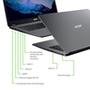 Notebook Acer Aspire 3 Intel Core i3-1005G1, 4GB RAM, HDD 1TB, 15.6" HD, UHD Graphics, Windows 10 Home, Cinza - A315-56-36Z1
