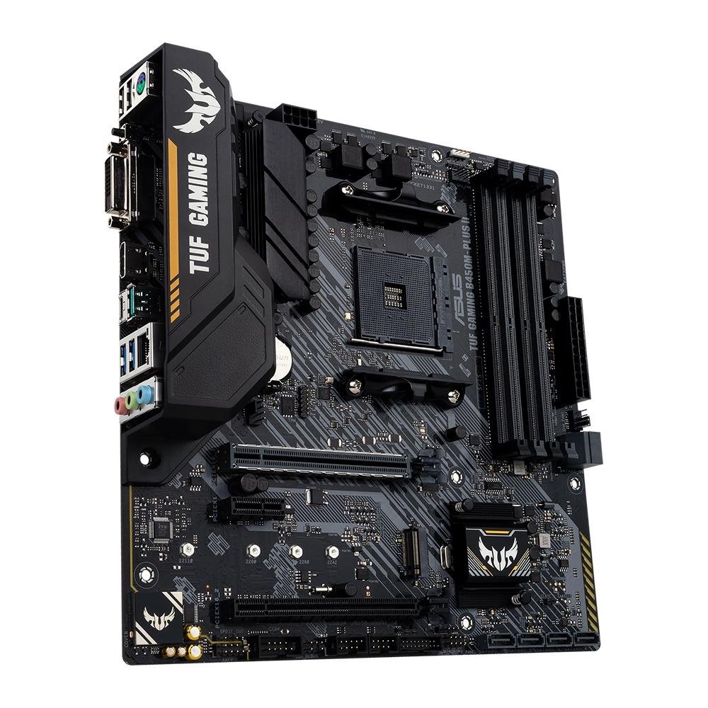 Placa-Mãe ASUS TUF Gaming B450M-Plus II, AMD AM4, mATX, DDR4, Preto - 90MB1620-M0EAY0 Placa-Mãe ASUS TUF Gaming B450M-Plus II, AMD AM4, mATX, DDR4, Preto - 90MB1620-M0EAY0