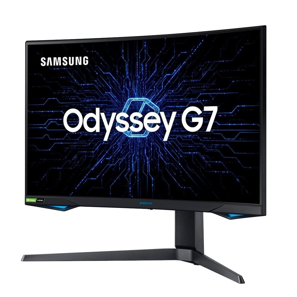 Monitor Gamer Samsung Odyssey G7 27 LED Curvo 2K QHD, Wide, 240 Hz, 1ms, HDMI e DisplayPort, HDR 600, FreeSync Premium - LC27G75TQSLXZD Monitor Gamer Samsung Odyssey G7 27 LED Curvo 2K QHD, Wide, 240 Hz, 1ms, HDMI e DisplayPort, HDR 600, FreeSync Premium - LC27G75TQSLXZD