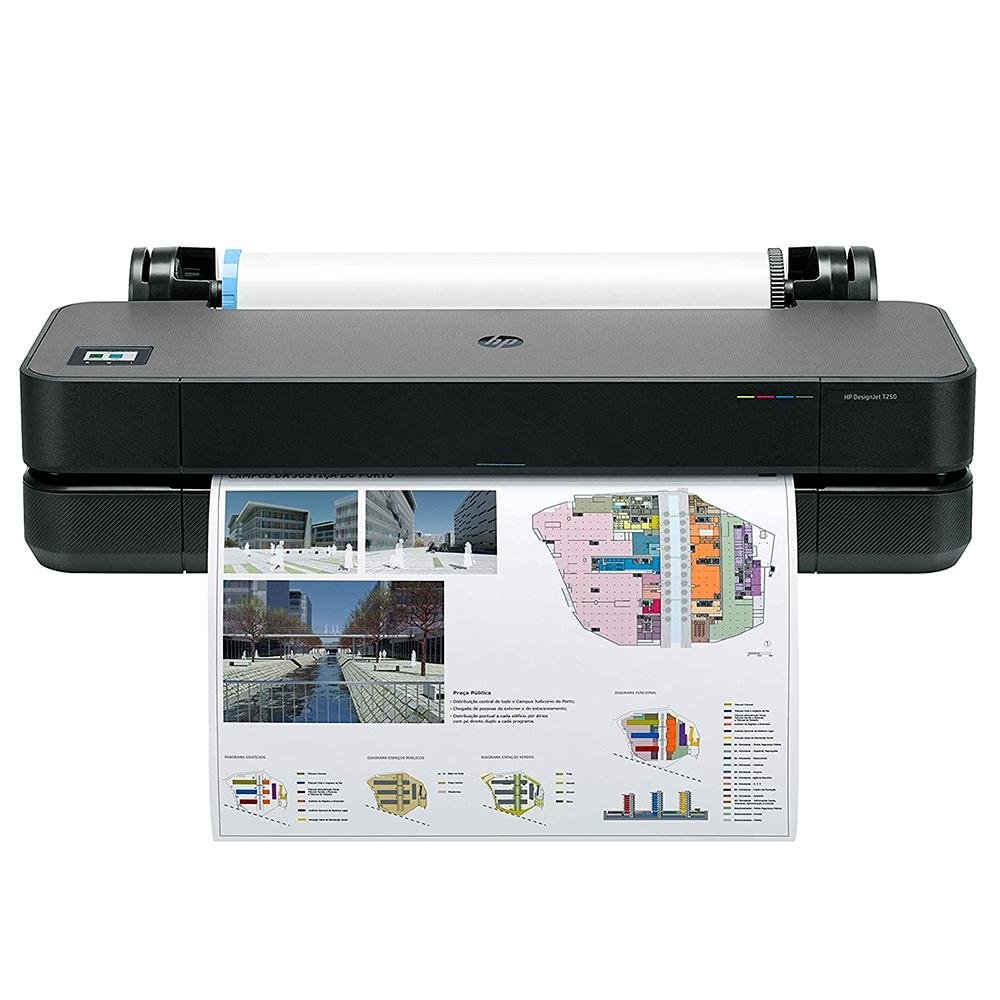 Impressora HP DesignJet T250, Jato de Tinta Térmico, Colorida, A3
