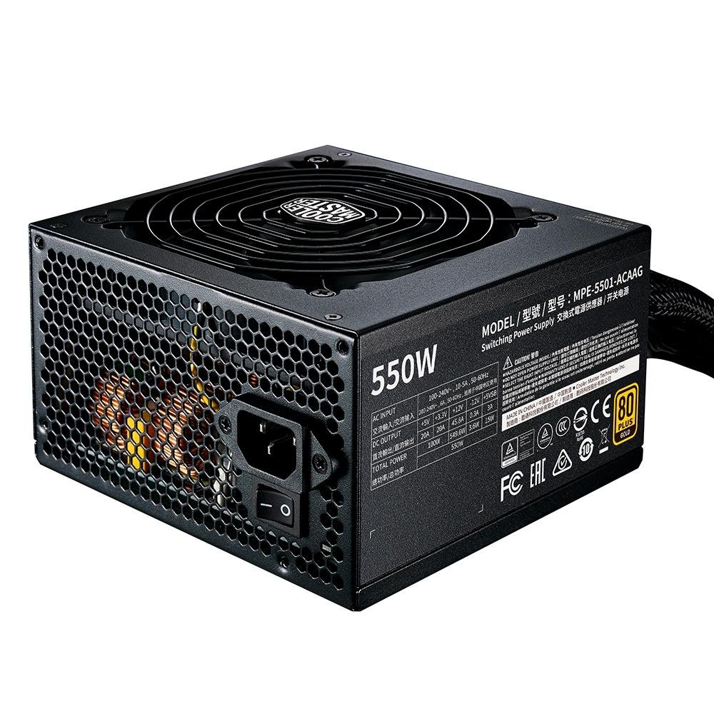Fonte Cooler Master MWE V2, 550W, 80 Plus Gold - MPE-5501-ACAAG-WO