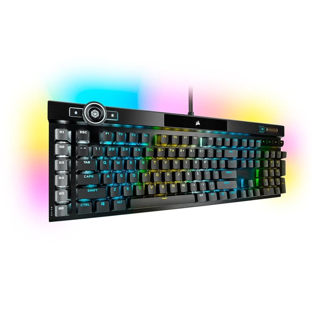 Teclado Óptico-Mecânico Gamer Corsair K100 RGB, Switch OPX, US - CH-912A01A-NA