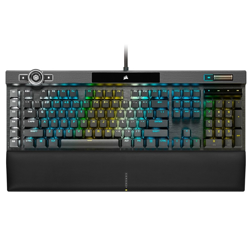 Teclado Óptico-Mecânico Gamer Corsair K100 RGB, Switch OPX, US - CH-912A01A-NA