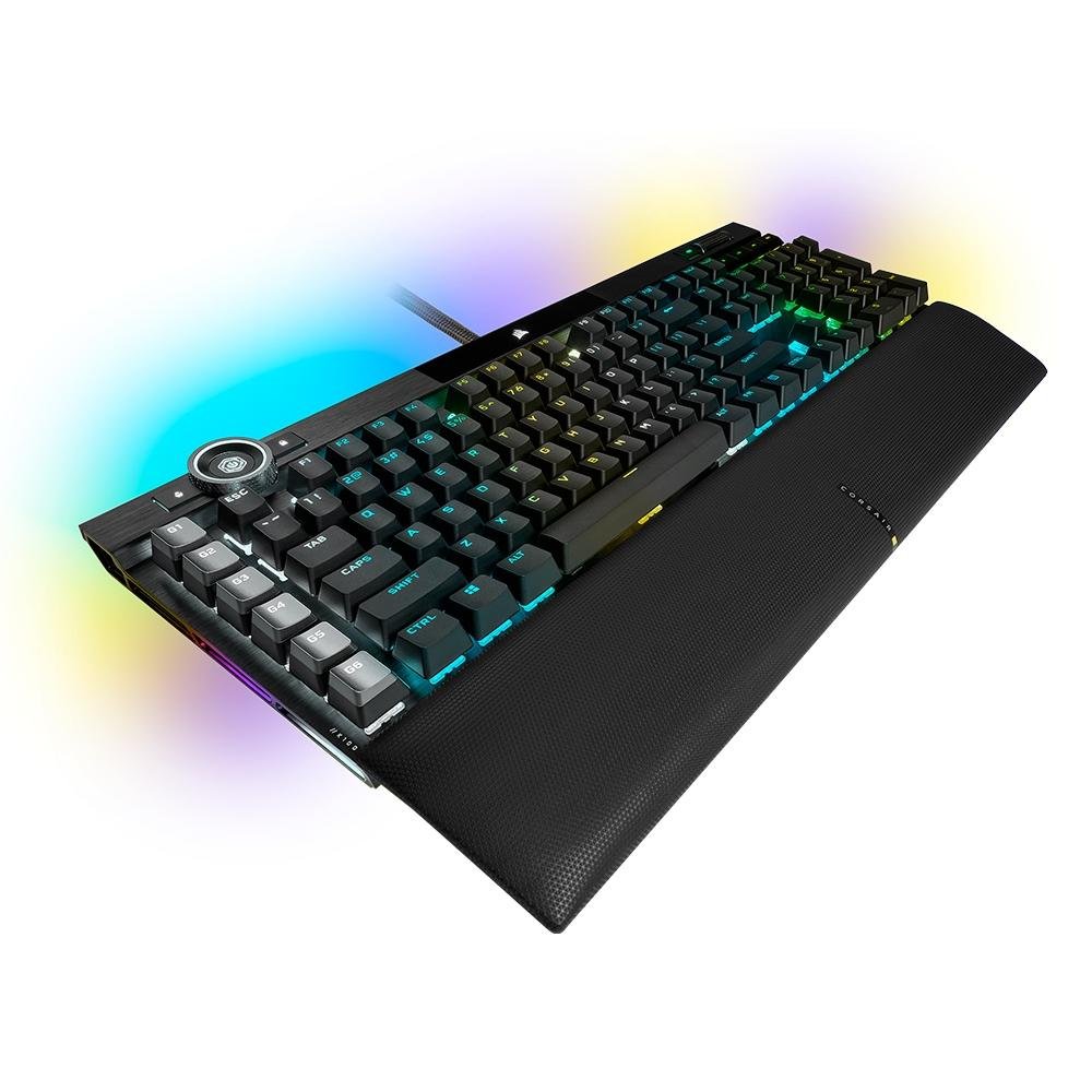 Teclado Óptico-Mecânico Gamer Corsair K100 RGB, Switch OPX, US - CH-912A01A-NA