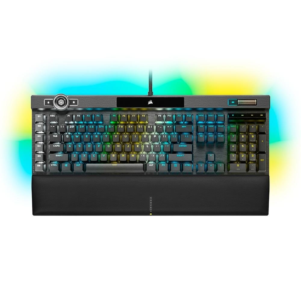 Teclado Óptico-Mecânico Gamer Corsair K100 RGB, Switch OPX, US - CH-912A01A-NA