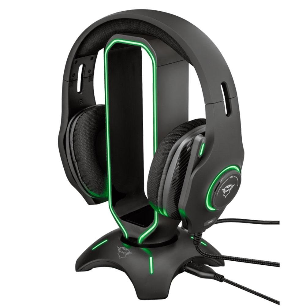 Suporte para Headset Gamer GXTrust GXT 265 Cintar, RGB, 2 Portas USB - 23647 Suporte para Headset Gamer GXTrust GXT 265 Cintar, RGB, 2 Portas USB - 23647
