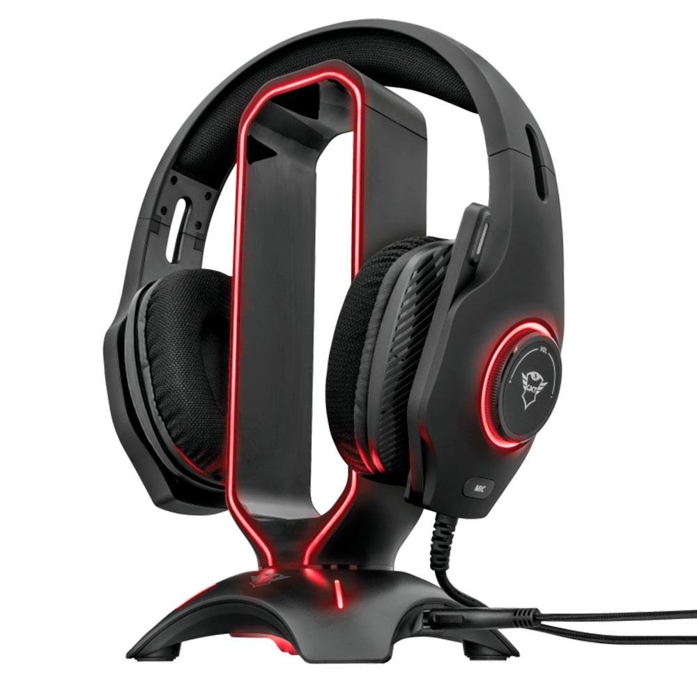Suporte para Headset Gamer GXTrust GXT 265 Cintar, RGB, 2 Portas USB - 23647 Suporte para Headset Gamer GXTrust GXT 265 Cintar, RGB, 2 Portas USB - 23647