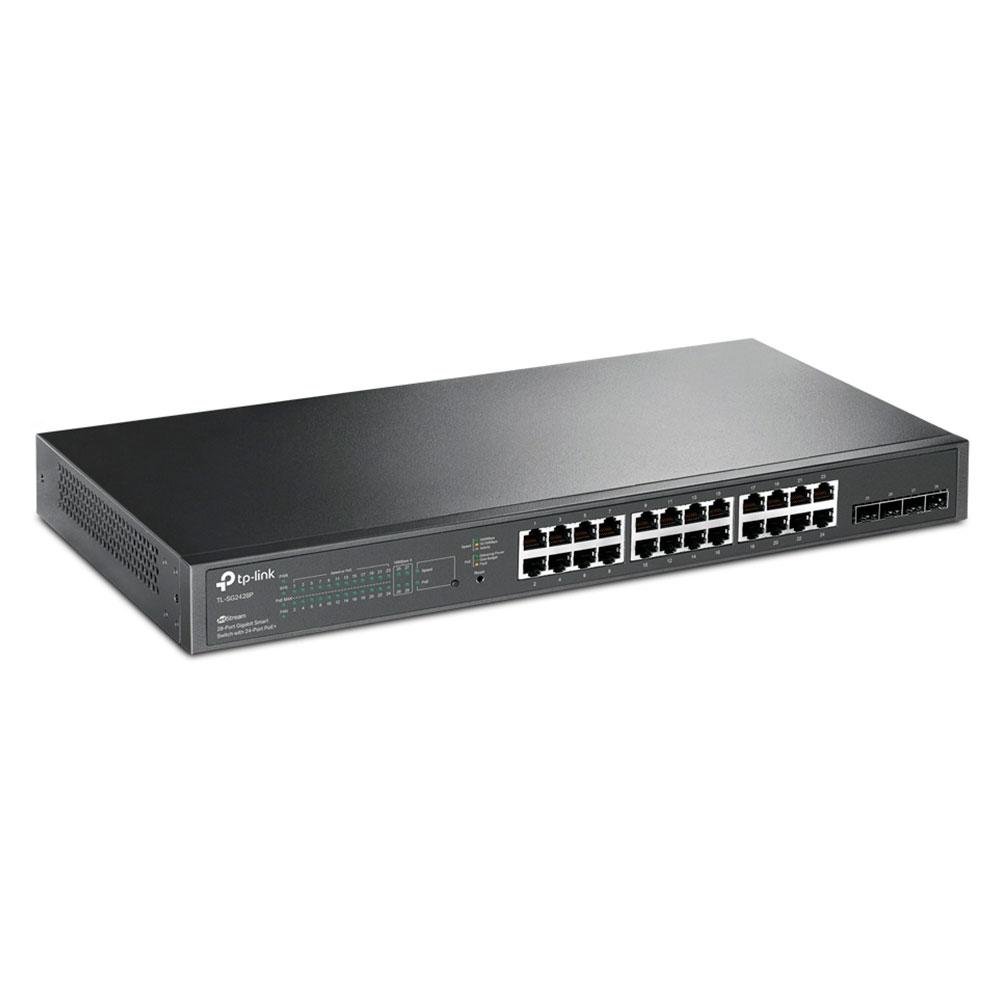 Switch TP-Link, 24 Portas PoE+, 4 Portas SFP - TL-SG2428P