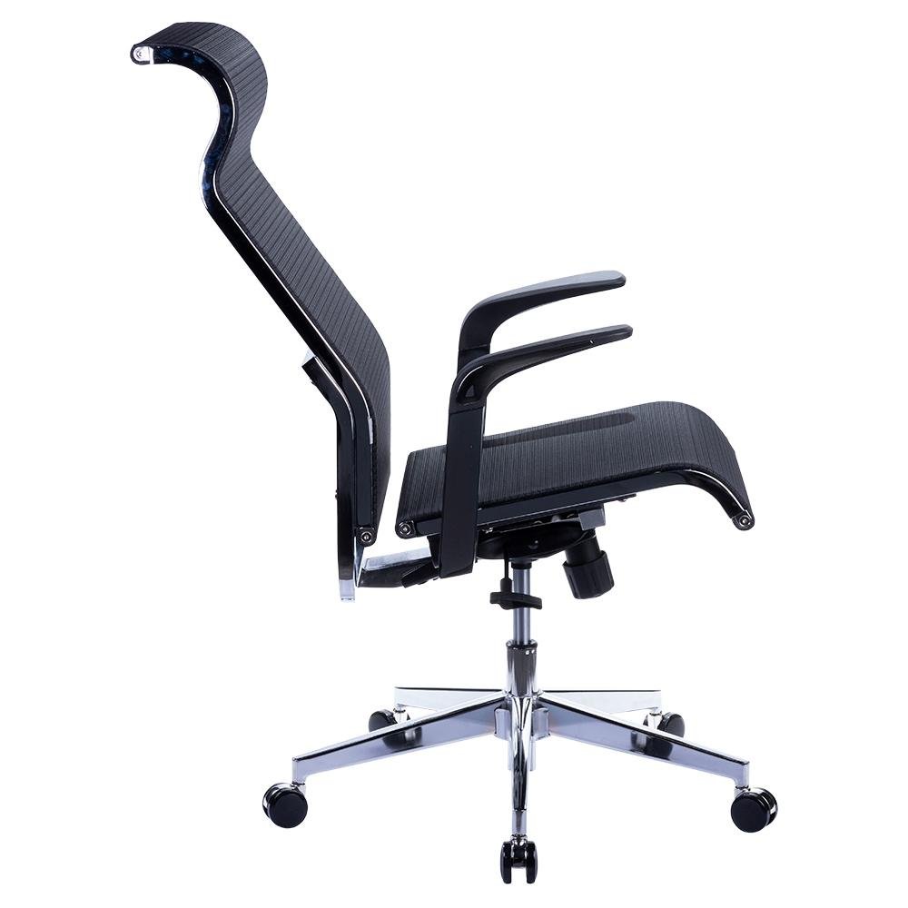 Cadeira Office Husky 500, Preto, Encosto de Cabeça Fixo, Encosto Ajustável com 3 Níveis, Base em Aço Cromado - HTCD010
