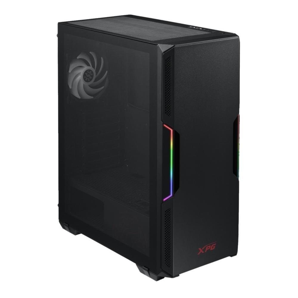 Gabinete Gamer XPG Starker, Com Fonte 600W Bronze, Mid Tower, 2x FANs, Lateral em Vidro Temperado, Preto - STARKERCP-BKCUS Gabinete Gamer XPG Starker, Com Fonte 600W Bronze, Mid Tower, 2x FANs, Lateral em Vidro Temperado, Preto - STARKERCP-BKCUS