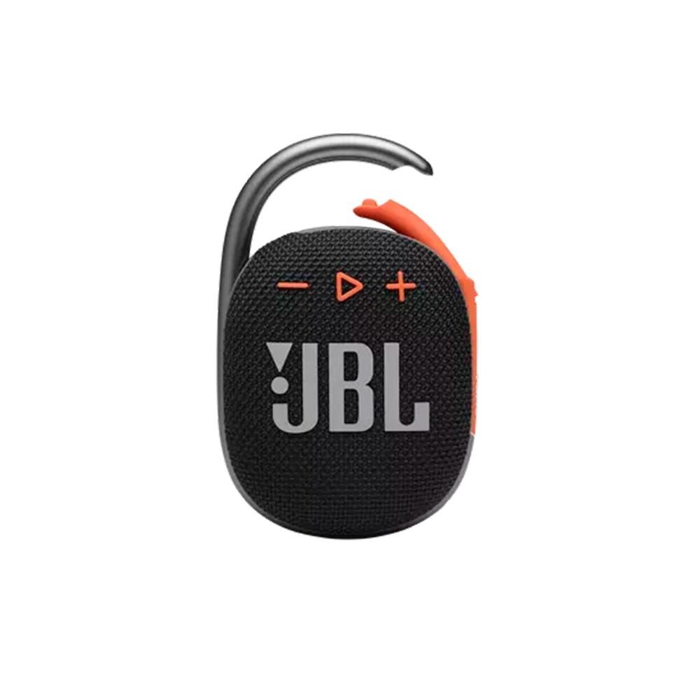 Caixa de Som Sem Fio JBL CLIP4 Black, Bluetooth, Preto e Laranja - JBLCLIP4BLKO