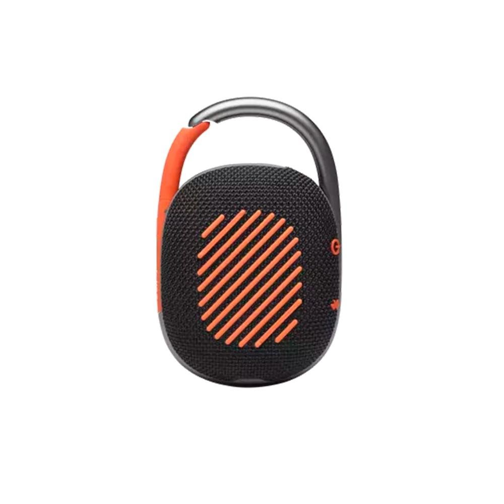 Caixa de Som Sem Fio JBL CLIP4 Black, Bluetooth, Preto e Laranja - JBLCLIP4BLKO