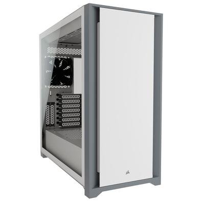 Gabinete Gamer Corsair 5000D, Mid-Tower, ATX, Lateral em Vidro Temperado, 2x FANs, Branco - CC-9011209-WW