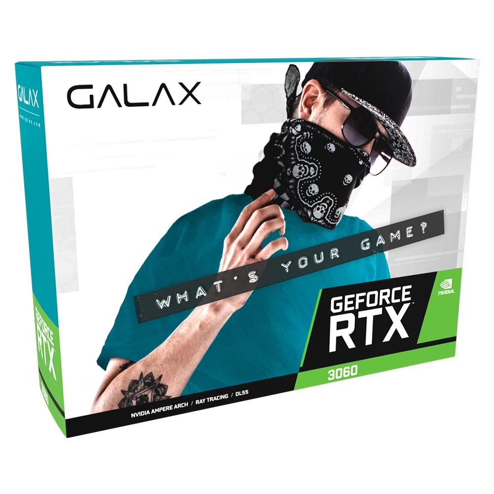 Placa de Vídeo RTX 3060 1-Click OC Galax GeForce | KaBuM!