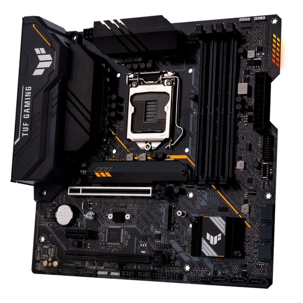 Placa-Mãe ASUS TUF GAMING B560M-PLUS WIFI, Intel LGA1200, microATX, DDR4 - 90MB1770-M0EAY0 Placa-Mãe ASUS TUF GAMING B560M-PLUS WIFI, Intel LGA1200, microATX, DDR4 - 90MB1770-M0EAY0