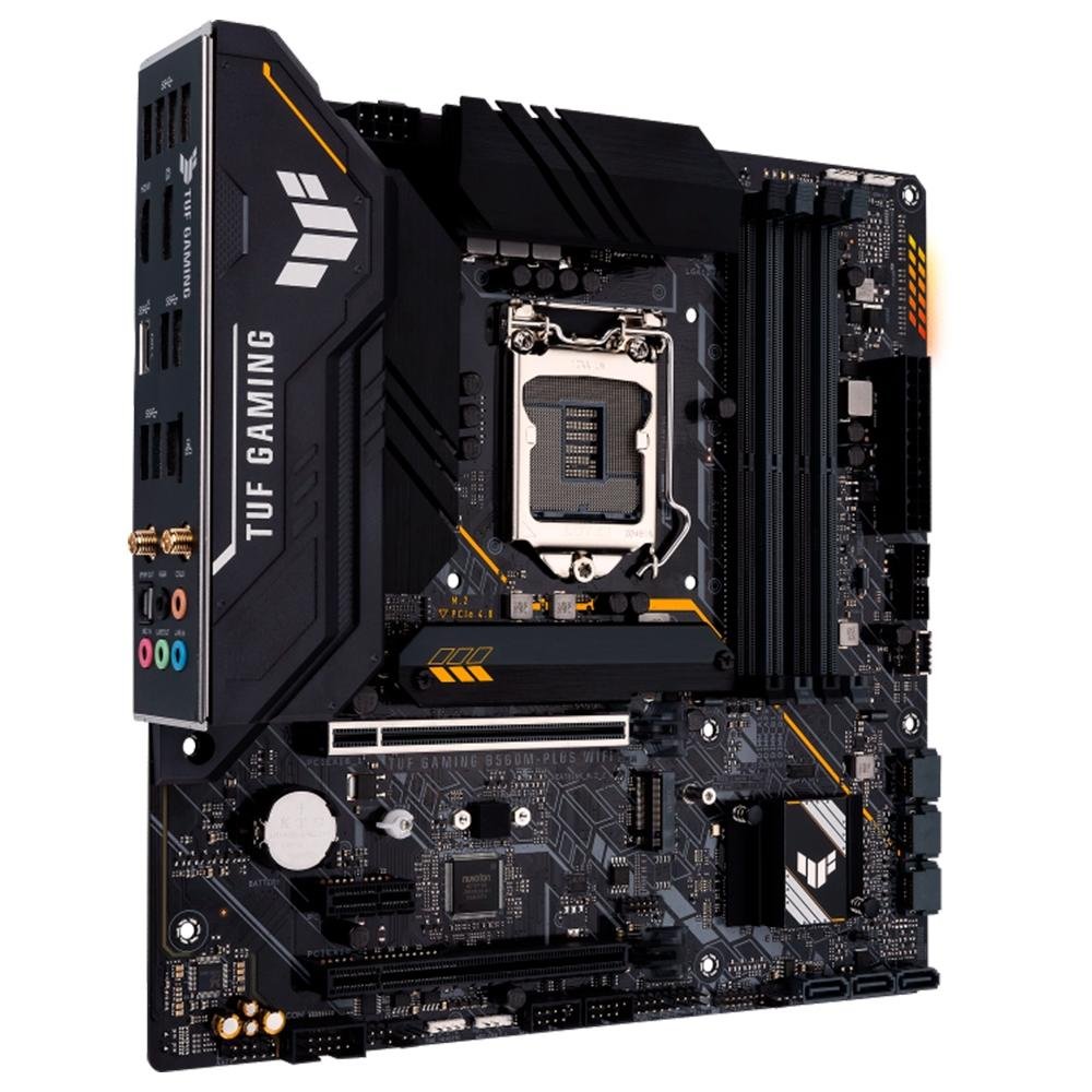 Placa-Mãe ASUS TUF GAMING B560M-PLUS WIFI, Intel LGA1200, microATX, DDR4 - 90MB1770-M0EAY0 Placa-Mãe ASUS TUF GAMING B560M-PLUS WIFI, Intel LGA1200, microATX, DDR4 - 90MB1770-M0EAY0