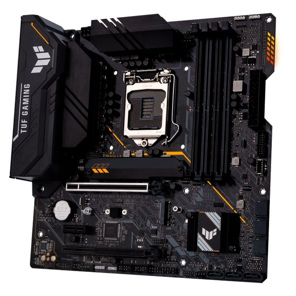 Placa-Mãe ASUS TUF GAMING B560M-PLUS WIFI, Intel LGA1200, microATX, DDR4 - 90MB1770-M0EAY0 Placa-Mãe ASUS TUF GAMING B560M-PLUS WIFI, Intel LGA1200, microATX, DDR4 - 90MB1770-M0EAY0