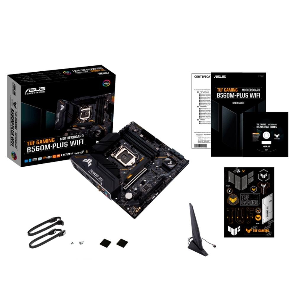 Placa Mãe Asus TUF GAMING B560M-PLUS WIFI, Intel LGA1200, microATX