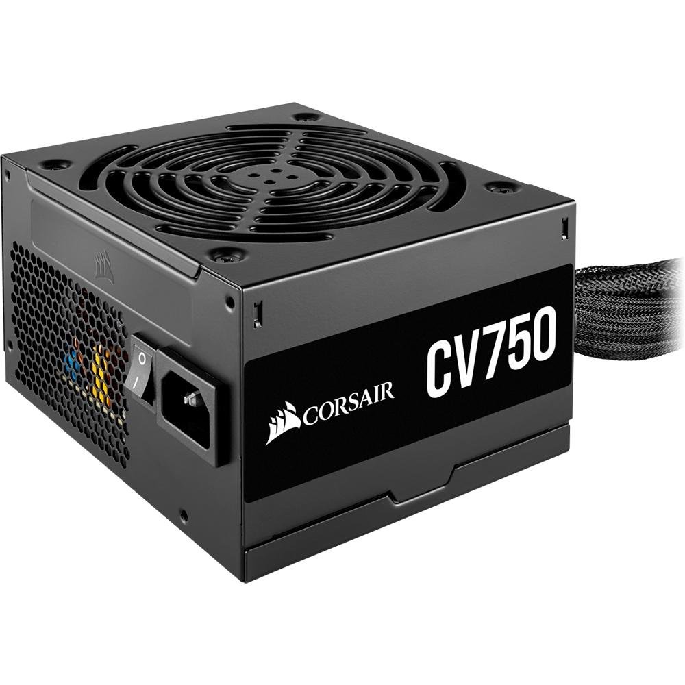 Fonte Corsair CV750, 750W, 80 Plus Bronze, Com Cabo, Preto - CP-9020237-BR