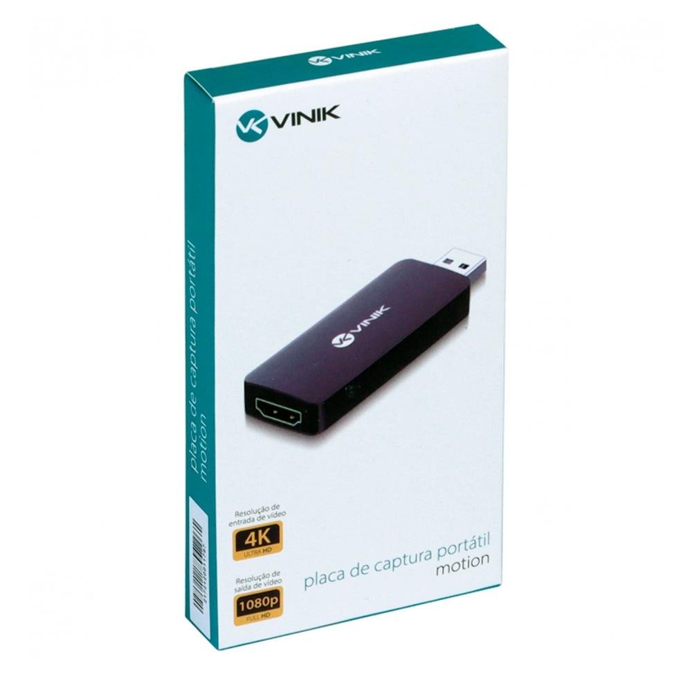 Placa de Captura Portátil Vinik Motion USB, Full HD - PCP100 Placa de Captura Portátil Vinik Motion USB, Full HD - PCP100