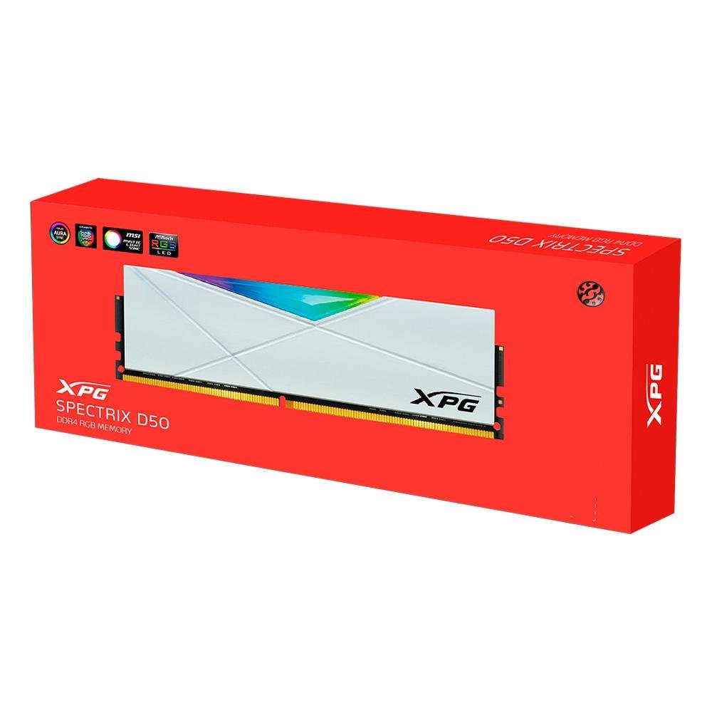 メモリー XPG SPECTRIX D50 DDR4 16GB Memória XPG Spectrix D50 RGB, 16GB | KaBuM!