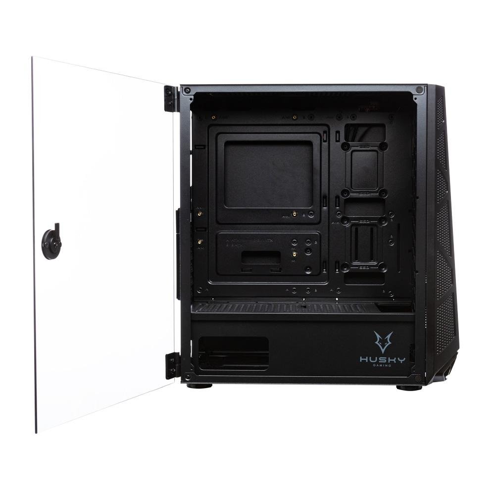 Gabinete Gamer Husky Gaming Snow 500, Mid Tower, Porta Lateral em Vidro Temperado, Preto - HGMC009 Gabinete Gamer Husky Gaming Snow 500, Mid Tower, Porta Lateral em Vidro Temperado, Preto - HGMC009