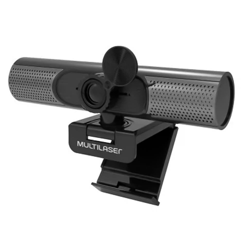 Webcam Multi Ultra HD 2K, USB, Foco Automático e Microfone com Cancelamento de Ruído, Preto - WC053 Webcam Multi Ultra HD 2K, USB, Foco Automático e Microfone com Cancelamento de Ruído, Preto - WC053