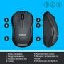 Mouse Sem Fio Logitech M220 com Clique Silencioso, Design Ambidestro Compacto, Conexão USB e Pilha Inclusa, Graphite - 910-006127