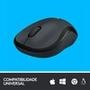 Mouse Sem Fio Logitech M220 com Clique Silencioso, Design Ambidestro Compacto, Conexão USB e Pilha Inclusa, Graphite - 910-006127