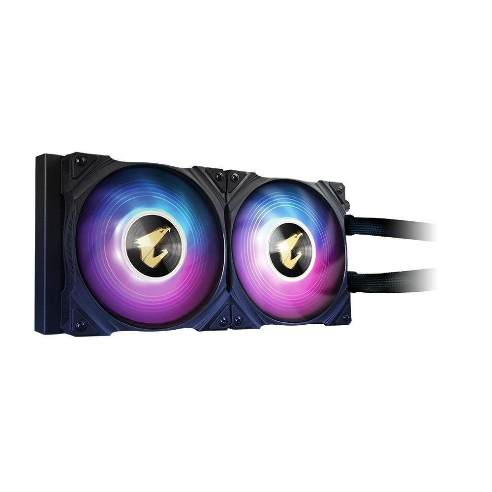 Water Cooler Gigabyte Aorus Liquid Cooler 240, RGB, 240mm (2x 120mm), AMD/Intel, Com Display LCD, Preto - GP-AORUS WATERFORCE X 240 Water Cooler Gigabyte Aorus Liquid Cooler 240, RGB, 240mm (2x 120mm), AMD/Intel, Com Display LCD, Preto - GP-AORUS WATERFORCE X 240