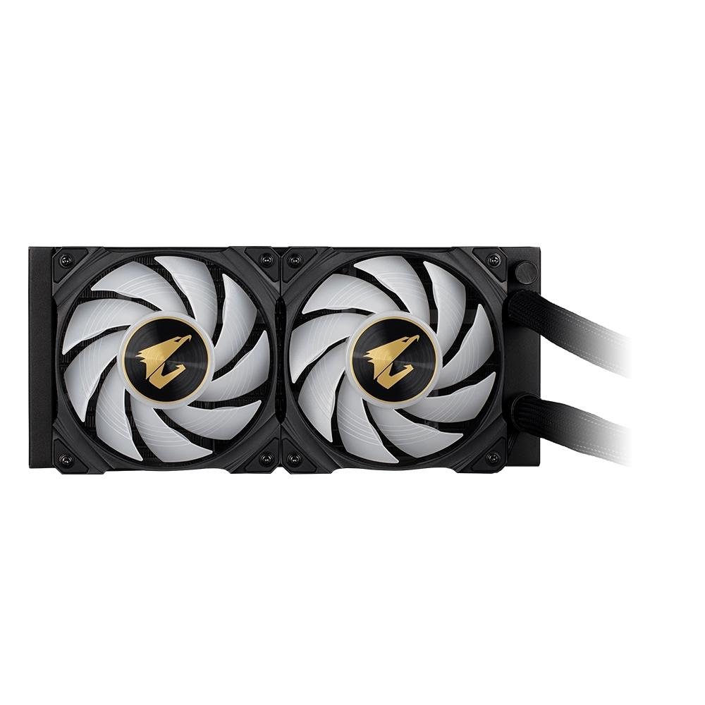 Water Cooler Gigabyte Aorus Liquid Cooler 240, RGB, 240mm (2x 120mm), AMD/Intel, Com Display LCD, Preto - GP-AORUS WATERFORCE X 240 Water Cooler Gigabyte Aorus Liquid Cooler 240, RGB, 240mm (2x 120mm), AMD/Intel, Com Display LCD, Preto - GP-AORUS WATERFORCE X 240