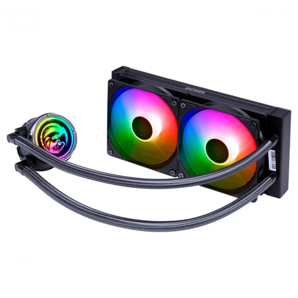 Water Cooler PCYes NIX 2, ARGB, 240mm, AMD/Intel, Preto - PCYWCNIX240 Water Cooler PCYes NIX 2, ARGB, 240mm, AMD/Intel, Preto - PCYWCNIX240