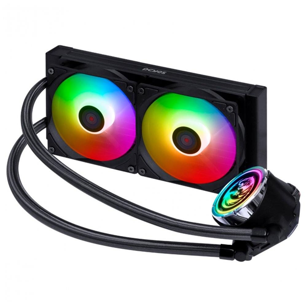 Water Cooler PCYes NIX 2, ARGB, 240mm, AMD/Intel, Preto - PCYWCNIX240 Water Cooler PCYes NIX 2, ARGB, 240mm, AMD/Intel, Preto - PCYWCNIX240