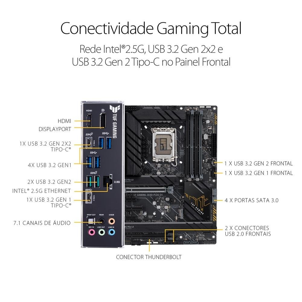 i7-13700KF Z690PLUS WIFI D4 DDR4 64GBセット TUF GAMING Z690-PLUS WIFI D4 | Placas-Mãe | ASUS Brasil