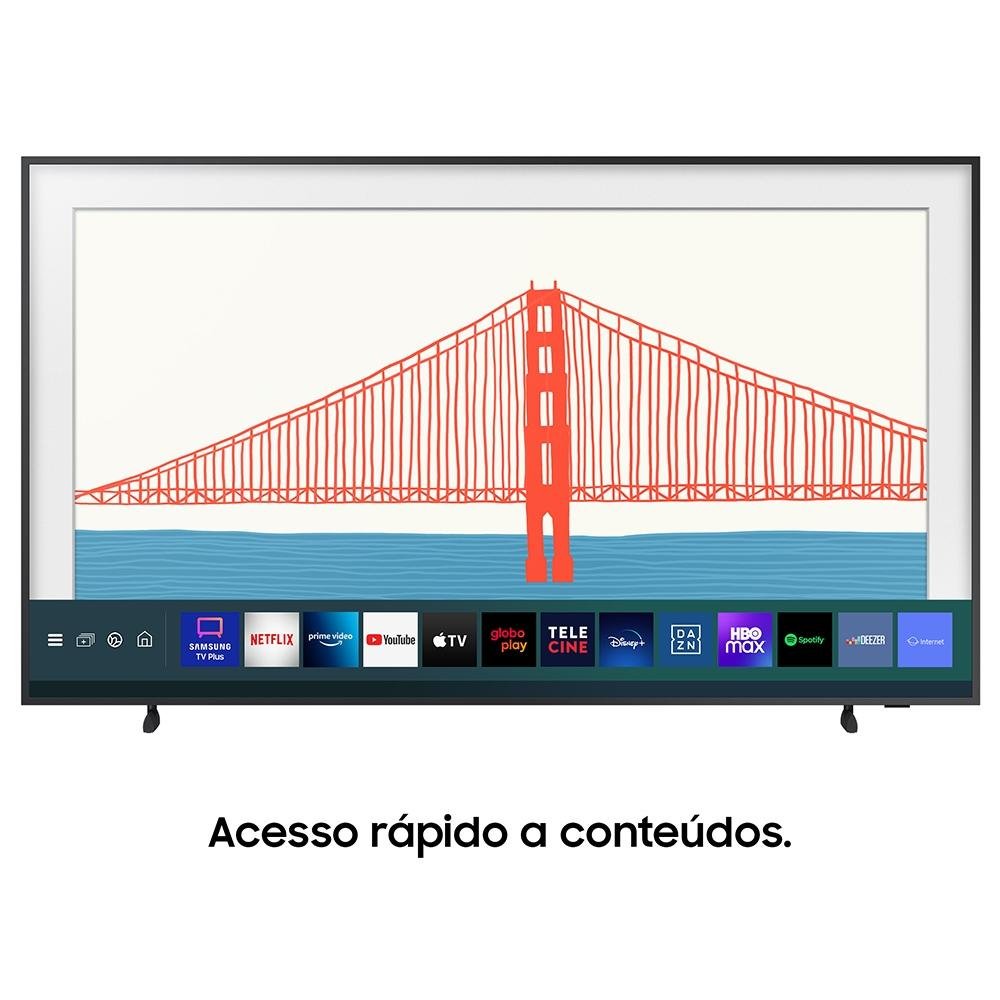 Smart TV Samsung 32 Polegadas QLED The Frame, HDMI, USB, Modo Ambiente, Pontos Quânticos, Alexa e Google Assistant, Preto - QN32LS03TBGXZD Smart TV Samsung 32 Polegadas QLED The Frame, HDMI, USB, Modo Ambiente, Pontos Quânticos, Alexa e Google Assistant, Preto - QN32LS03TBGXZD