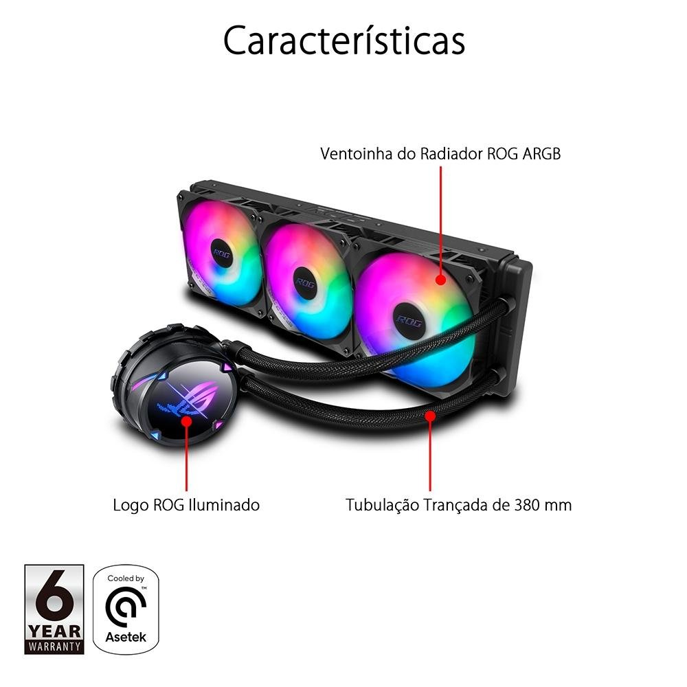 PC用ファン・クーラー ROG STRIX LC II 360 ARGB Water Cooler Asus Rog Strix LC II 360, ARGB, 360mm, AMD/Intel