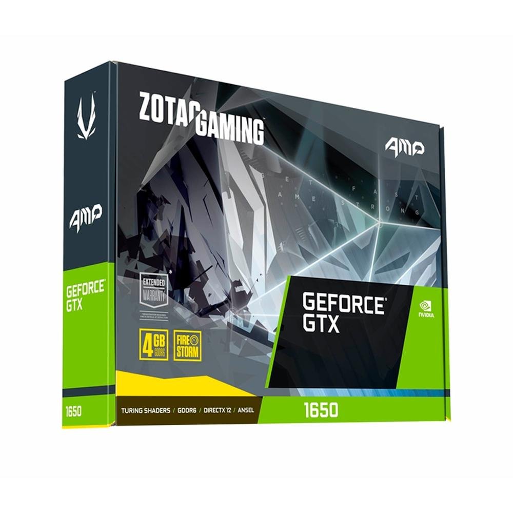 Placa de Vídeo Zotac GeForce GTX 1650 AMP | KaBuM!