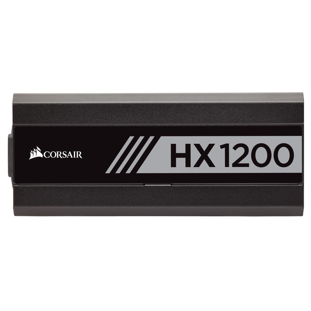 Fonte Corsair HX1200, 1200W, 80 Plus Platinum, Modular, PFC Ativo, Sem Cabo, Preto - CP-9020140-NA Fonte Corsair HX1200, 1200W, 80 Plus Platinum, Modular, PFC Ativo, Sem Cabo, Preto - CP-9020140-NA