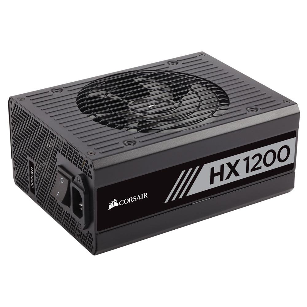 Fonte Corsair HX1200, 1200W, 80 Plus Platinum, Modular, PFC Ativo, Sem Cabo, Preto - CP-9020140-NA Fonte Corsair HX1200, 1200W, 80 Plus Platinum, Modular, PFC Ativo, Sem Cabo, Preto - CP-9020140-NA